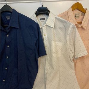 3 Mens Short Sleeve Button Up Shirts
